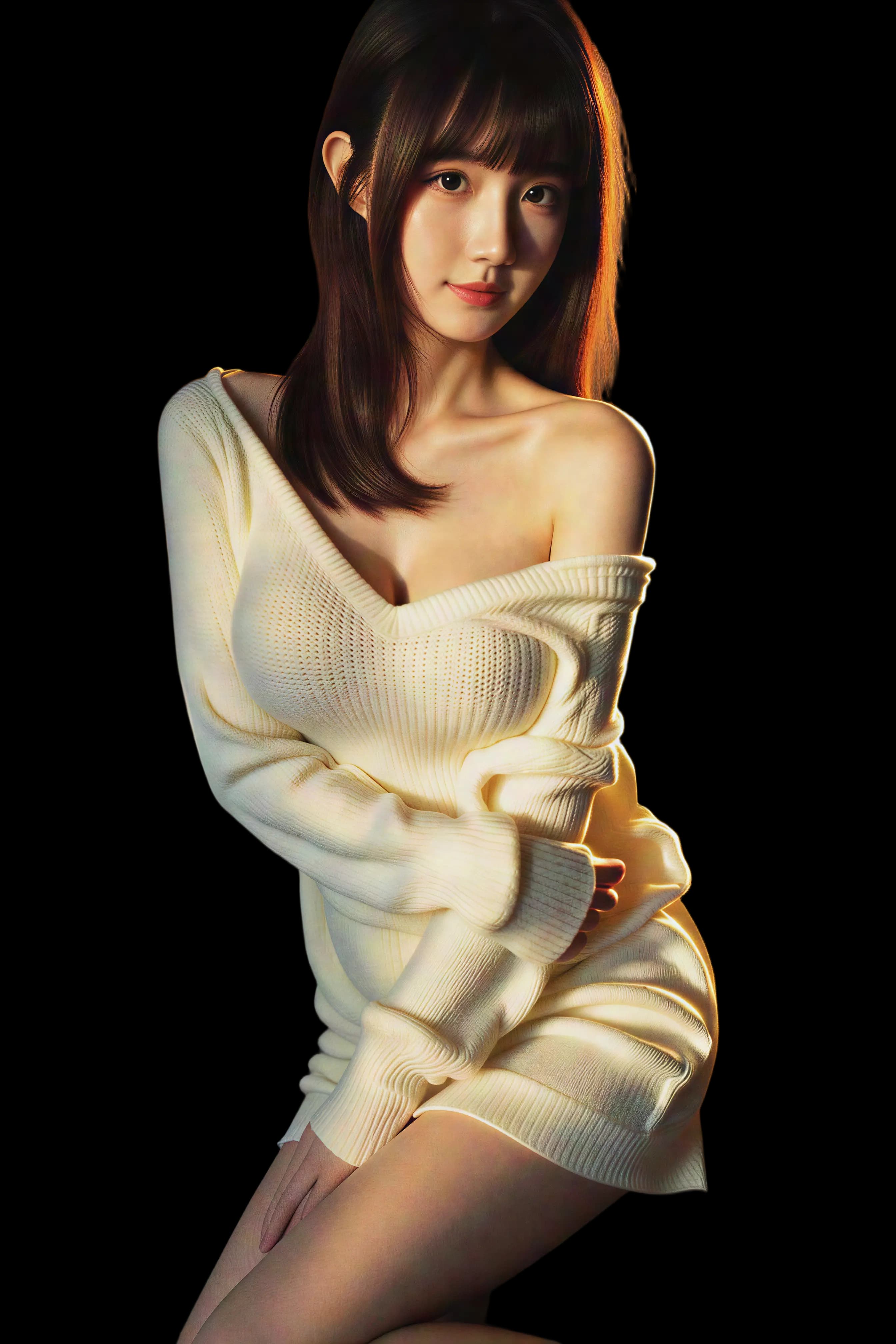 Photo after AI background removal from complex background